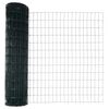 vidaXL Zaun mit Pfosten Gr&uuml;n 1,2 x 25 m Stahl und PVC