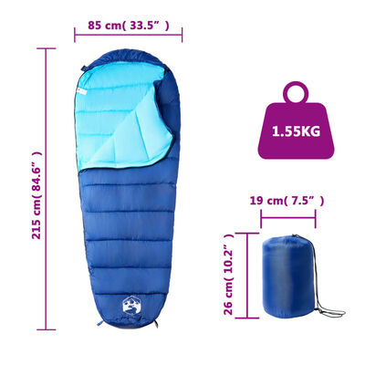 vidaXL Mumienschlafsack für Erwachsene Camping 3 Jahreszeiten