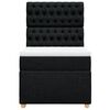 vidaXL Boxspringbett mit Matratze Schwarz 90x200 cm Stoff