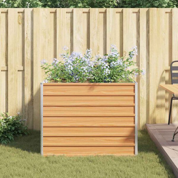 vidaXL Garten-Hochbeet 100x100x77 cm Verzinkter Stahl Silber