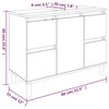 vidaXL Waschbeckenunterschrank Räuchereiche 80x33x60 cm Holzwerkstoff