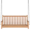 vidaXL Hollywoodschaukel mit Hellblauer Auflage 120 cm Massivholz Teak