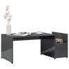 vidaXL Couchtisch Hochglanz-Grau 90x45x35 cm Holzwerkstoff