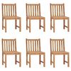 vidaXL Gartenst&uuml;hle 6 Stk. Massivholz Teak