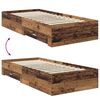 vidaXL Bettrahmen mit Kopfteil Altholz 100 x 200 cm Holzwerkstoff