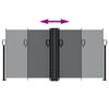 vidaXL Seitenmarkise Ausziehbar Schwarz 120x1000 cm