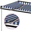 vidaXL Markise Manuell Einziehbar mit LED 350x250 cm Blau und Wei&szlig;
