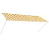 vidaXL Einziehbare Markise 300&times;150 cm Gelb und Wei&szlig;