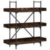 vidaXL B&uuml;cherregal 3 B&ouml;den R&auml;uchereiche 100x33x108,5 cm Holzwerkstoff
