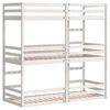 vidaXL Dreifach-Etagenbett Weiß 80x200 cm Massivholz Kiefer