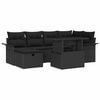 vidaXL Gartensofa-set 7 stk. Schwarz Poly-Rattan