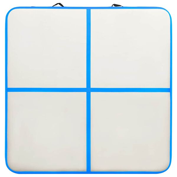 vidaXL Aufblasbare Gymnastikmatte mit Pumpe 200x200x10 cm PVC Blau