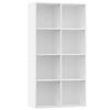 vidaXL B&uuml;cherregal/Sideboard Wei&szlig; 66&times;30&times;130 cm Holzwerkstoff