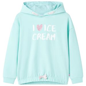 vidaXL Kinder-Kapuzenpullover Hellblau 104