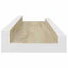 vidaXL Wandregale 2 Stk. Wei&szlig; und Sonoma-Eiche 40x9x3 cm