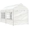 vidaXL Pavillon mit Dach Weiß 4,46x2,28x2,69 m Polyethylen