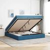 vidaXL Ottoman-Bett mit Matratze Dunkelblau 160x200 cm Samt
