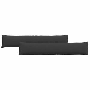 vidaXL Sofakissen 2 St&uuml;ck Schwarz 200 x 40 cm Stoff