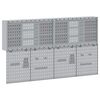 vidaXL Werkzeugschrank-Set 6 pcs Schwarz Pulverbeschichteter Stahl