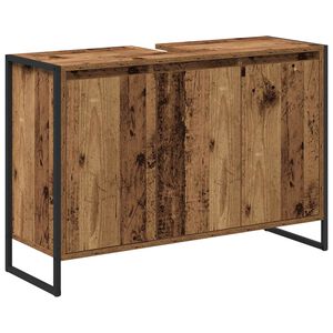vidaXL Badezimmerschrank Altholz 90 x 30 x 60 cm Holzwerkstoff