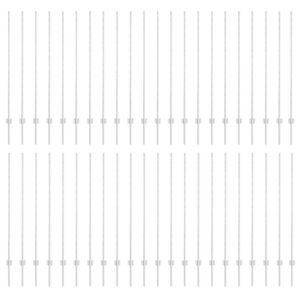 vidaXL Zaunpfosten 88 pcs Silber 180 cm Stahl
