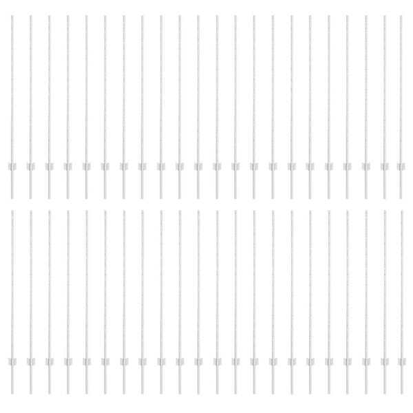 vidaXL Zaunpfosten 88 pcs Silber 180 cm Stahl