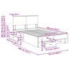 vidaXL Bettrahmen mit Kopfteil Beton Grau 120 x 190 cm Holzwerkstoff