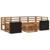 vidaXL Outdoor-Sofagarnitur 7 Stk. Natur Massivholz Akazie