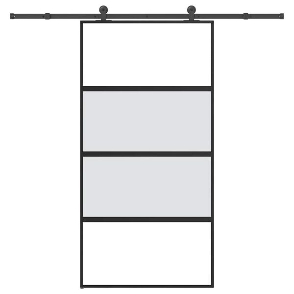 vidaXL Schiebet&uuml;r mit Beschlag 102,5x205 cm Hartglas & Aluminium