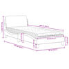 vidaXL Bett mit Matratze "Dover" Dunkelbraun 80x200 cm Stoff
