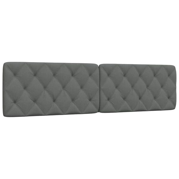 vidaXL Kopfteil-Kissen Dunkelgrau 200 cm Stoff