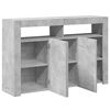 vidaXL Sideboard mit LED-Leuchten Betongrau 115,5x30x75 cm