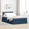 vidaXL Bett mit Stauraum und LED Blau 120 x 200 cm Polyester