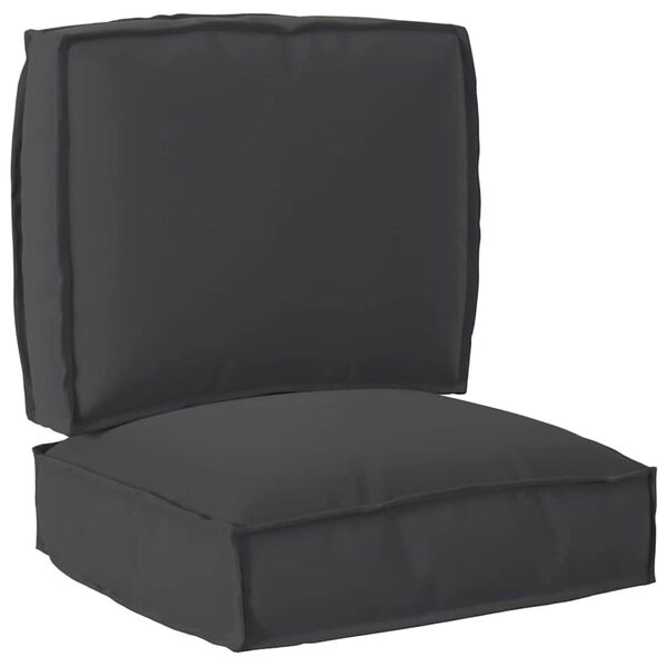 vidaXL Palettenkissenset 2 pcs Schwarz Oxford-Stoff