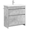 vidaXL Badezimmerm&ouml;bel-Set Betongrau 81 x 40 x 84,5 cm Holzwerkstoff
