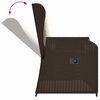 vidaXL Gartenbank mit Kissen Braun Poly Rattan