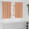 vidaXL Verdunkelungs-Vorh&auml;nge mit Ringen 2 pcs Hellbraun 140 x 140 cm