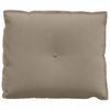 vidaXL R&uuml;ckenkissen Taupe 60 x 50 cm Mikrofaserstoff