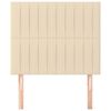 vidaXL Kopfteil Creme 100x5x118/128 cm Stoff