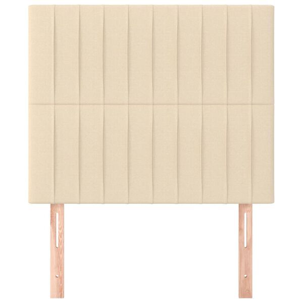 vidaXL Kopfteil Creme 100x5x118/128 cm Stoff