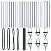 vidaXL Zaunpfosten Gr&uuml;n 50 x 1,2 m (25 x 25 mm Gitter) Stahl und PVC