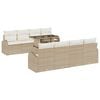 vidaXL Gartensofa-set 9 stk. Beige Poly Rattan