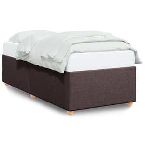 vidaXL Bettgestell ohne Matratze Dunkelbraun 90x200 cm Stoff