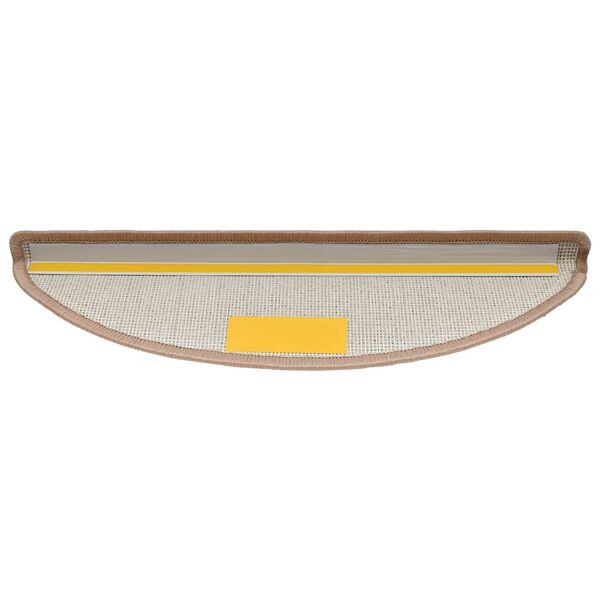 vidaXL Stufenmatten 30 Stk. 56x17x3 cm Hellbraun Halbrund