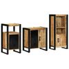 vidaXL Badezimmerm&ouml;bel-Set 3 pcs Braun und Schwarz Massivholz Mango