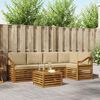 vidaXL Sofagarnituren 6 pcs Natur und Beige Massivholz Akazie