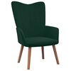 vidaXL Relaxsessel mit Hocker Dunkelgr&uuml;n Samt