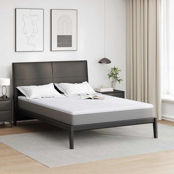 vidaXL Matratzenauflage Wei&szlig; 140 x 200 cm Strickstoff