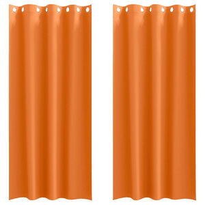 vidaXL Verdunkelungs-Vorh&auml;nge mit Ringen 2 pcs Helles Orange