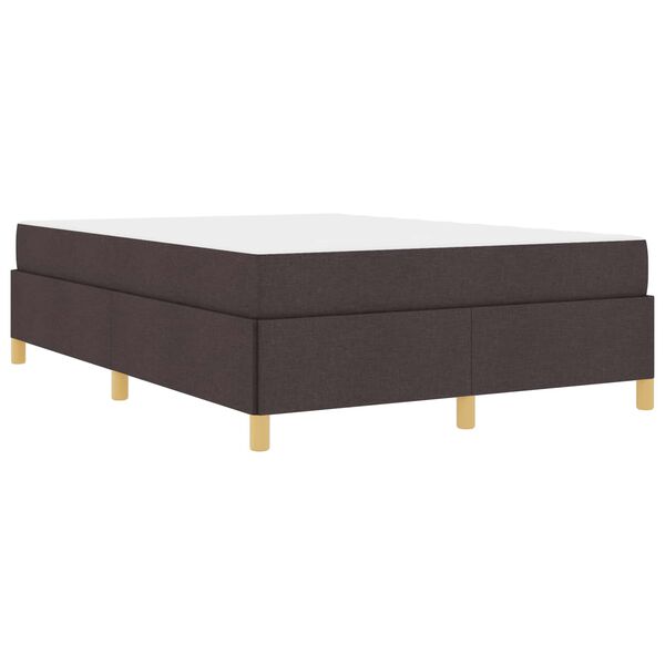 vidaXL Bettrahmen mit Matratze Dunkelbraun 140 x 190 cm Stoff